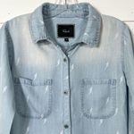 Rails Carter Lightning Bolt Ombré Chambray Button Down Shirt, EUC, Size XS Photo 2