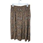 Michael Taylor Skirt Womens Size 2X‎ Tan Vintage Midi Pleated Boho Ornate Red Photo 5