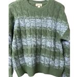 Nordstrom Open Edit Green & Blue Long Sleeve Crew Neck Size Small NWT Photo 2