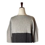Neiman Marcus Cashmere Collection Brown Colorblock Knit Tunic Sweater Dress S Photo 3
