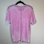 We The Free  Burn Out T-Shirt Pink Pocket Crew Neck Distressed Lightweight  Sz XS Photo 6