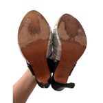 Alexander McQueen  Women Cage Sandals US Size 7 EU 37 Black Silver Leather Heels Photo 7