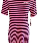 Tommy Jeans Pink and Navy Striped T Photo 0