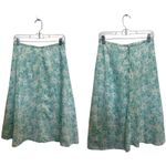 Tyler Boe Aqua Daisy Floral Midi Skirt Cottage Fairy Coastal Granddaughter Sz 8 Blue Photo 1