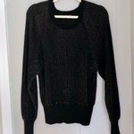 Anthropologie Splendid Sheridan Cashmere Lurex Sweater Jumper Pullover Top Black Photo 3