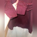 Lucky Brand light-weight V-neck Burgundy Sweater, Long w side slits, Size Medium Photo 7