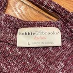 Bobbie Brooks Burgundy Textured Mock Button Photo 1