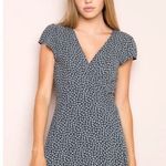 Brandy Melville Blue Floral Print Wrap Dress Photo 0