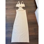 Love Lolita NEW XS Ottilie Maxi‎ Dress Cream Cut Out Romantic Dreamy Soft Pink Photo 4