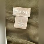 Chico's Chico’s Women's Camo-Floral Print Mesh Cardigan Ambered Olive NWT Size 2 (L) Photo 7