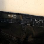 Simply Vera Wang Womens Skinny Jeans Mid Rise Stretch Pockets Dark Wash Denim 8 Blue Photo 8