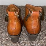 Bamboo Womens  Brown Ankle Booties With Chunky Heel Photo 3