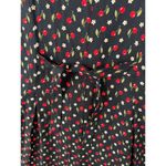 Vintage Ms Choice Womens 10 Romper Jumpsuit 90s Floral Black Red Short Sleeve US Photo 4