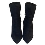 BCBGeneration  Faux Suede Ankle Boots ALLY Black Pointed Toe 6.5 B Zip 3.5” Heels Photo 3