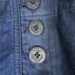 Talbots  Sailor Button Wide Leg Jeans Womens 8P Dark Wash Classic Petite Nautical Photo 2