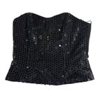 Principles Sequin Corset Top Bustier Party Strapless Black Size UK 10 EUR 36 Photo 2