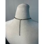 None Silver-toned layered necklace with a unique iridescent pendant 15-18” Photo 1