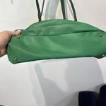 Liz Claiborne  Green‎ Satchel Shoulder Bag Purse Gold Chain Accents Photo 6