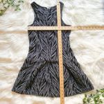 Free People Black Chenille Zebra Print Pocket Drop Waist 2 Casual Mini Dress Photo 5