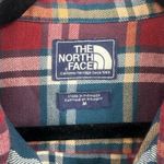 The North Face Womens Plaid Flannel Shirt Long Sleeve Button Up Cotton Size M Photo 2