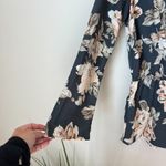 Lulus  Prairie Daydream Washed Navy Blue‎ Floral Print Romper Size Small Photo 4