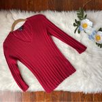 Banana Republic  V Neck Wine Red Sweater Delicate Knit Photo 3