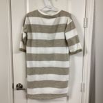 Ellison  Beige and White Striped 3/4 Shirt Dress Photo 1