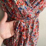 American Eagle 🆕 ShortSleeve Openback Tie Waist Floral Print Romper S🆕 Photo 4