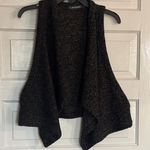 Alembika Brown/Black Textured Sleeveless Sweater Vest Black Size L Photo 0