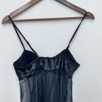 Gilligan &‎ O'Malley Embroidered Open Front Back Baby Doll Dark Fairy Lingerie S Black Photo 2