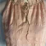 HD in Paris Pink Silk Smocked Tie Front Blouse 4 Photo 2