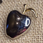 Liz Claiborne LC Silver & Gold Tone Apple Shaped Pin Brooch With Box Photo 0