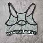 Bebe Sports Bra Women Large Gray Racerback Pullover Adjustable Straps-No pads Photo 1