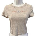 American Eagle Crop Grey Butterfly Logo Top Size Medium Photo 0