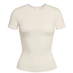 SKIMS Cotton Jersey T-Shirt in Bone, Size Medium Photo 3