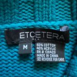 Etcetera Woman’s Blue Knit Cotton Sweater/Cardigan, Sz M Photo 9