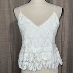 Lizard Thicket  size medium sleeveless white v neck tank with adjustable straps Photo 15