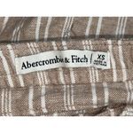 Abercrombie & Fitch NEW  White Tan Striped Linen Ruffle Wrap Mini Skirt Size XS Photo 4
