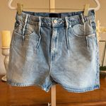 RtA Mano High Waisted Tuck Shorts Pink Size 27 NWT Vintage Westcoast Blue Photo 1