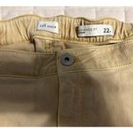 J. Jill Authentic Fit Cropped Pants Women's Plus Size 22 Frayed Hem Khaki Tan Photo 2