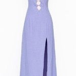 Rumer. Flocked Maxi Keyhole Dress. Purple Size XS Photo 0