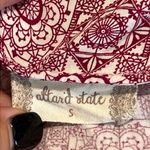 Altar'd State  small bohemian romper deep v-neck purple white long sleeves flowy Photo 10