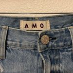 AMO Relaxed Fit Distressed Jeans Women's Size 29 Luxury Denim Streetwear Raw Hem Photo 2