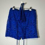 Blue lace shorts and triangle top set Size L Photo 0