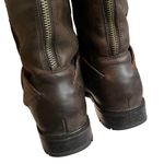 Olukai Holo Lio II Tall Brown Leather Boots Back Zip Photo 5