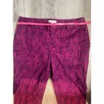 Coldwater Creek  Natural Fit size 14 capri length pink leaves pants Photo 1