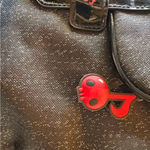 Sanrio KUROMI 2008 Black & Red Backpack Book Bag w/ Red & White Striped Lining Photo 2