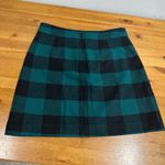 J.Crew  Mini Teal and Black Checkered A-Line Skirt Photo 1