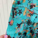 Peruvian Connection NEW Bartlett Skirt Size 14 Turquoise Floral Pleated A-line Photo 9