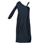 Good American One Sleeve Stretchy Jersey Knit Dress Black Size 3 Large Women's Photo 2